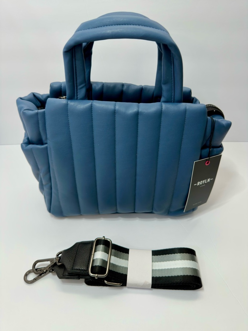 Think Royln Faux Leather Tote with Removable Strap - Paxton-Denim